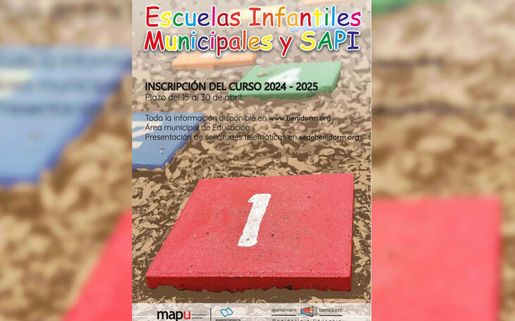 Benidorm abre el 15 de abril la solicitud de plaza para las escuelas infantiles municipales y el SAPI